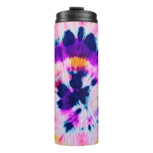 Swirl Tie Dye. Rainbow Fabric Tie Dye Boho Fashio Thermosbeker