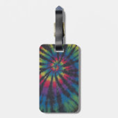 Swirl Tie Dye Uniek Bagagelabel (Achterkant verticaal)