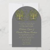 Swirl Tree Roots of Love Wedding Invitation Kaart (Voorkant)