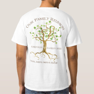 SWirl Tree Roots personaliseren gezinshereniging G T-shirt