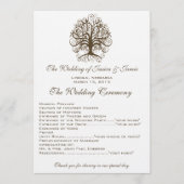 Swirl Tree Wedding Program Programma (Voorkant)