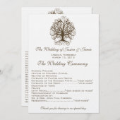 Swirl Tree Wedding Program Programma (Voorkant / Achterkant)