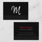 Swirl Trim Scrip Monogram Visitekaartje (Voorkant / Achterkant)