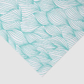 Swirl Wave Sky Blue Seamless Patroon Tissuepapier (Detail)
