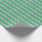 Swirl Wave Stripe Lila groen inpakpapier (Hoek)