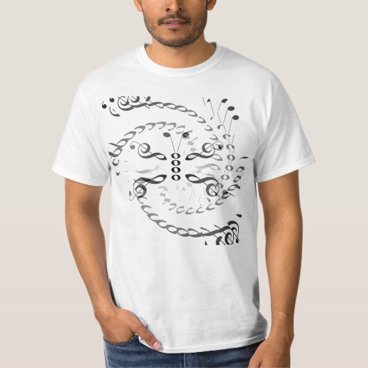 Swirled Music Butterfly T-shirt (Voorkant)