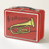 Swirled Music Personeel Trompet Tekening | INITIAL (Voorkant)