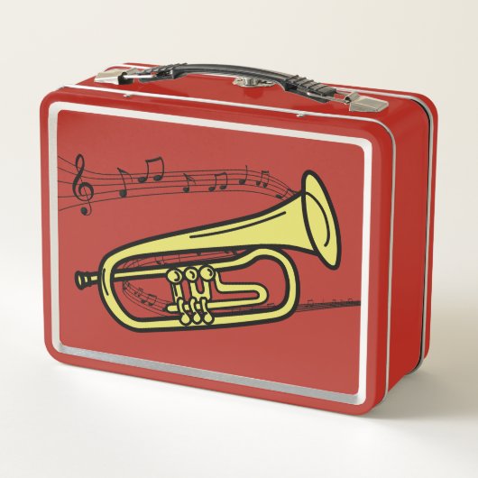 Swirled Music Personeel Trompet Tekening | INITIAL (Achterkant)