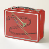 Swirled Music Staff Trombone Tekening | INITIALEN (Achterkant)