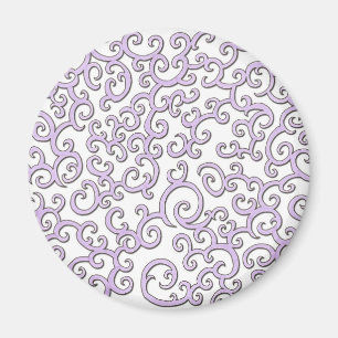 Swirley Paarse Doodle Magneet
