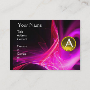 SWIRLGEM MONOGRAM Vibrant zwart roze violet Visitekaartje