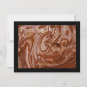 Swirling Chocolate Custom Fondue Party Uitnodiging (Voorkant)