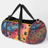 Swirling Cosmic Paw Print Monogram Personalize Plunjezak (Rechterhoek)