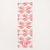 Swirling Dragon in Pink and Orange Personalized Yogamat (Voorkant)
