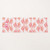 Swirling Dragon in Pink and Orange Personalized Yogamat (Voorkant (horizontaal))