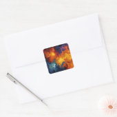 Swirling Elemental Nebula Abstract Vierkante Sticker (Envelop)