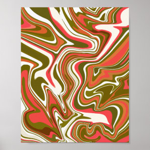 Swirling Flow – een betoverende Abstracte kunst Poster