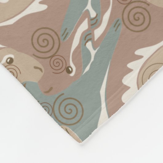 Swirling Hares Tesselation Brown couverture 6 (Coin)