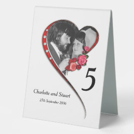 Swirling hart bruiloft