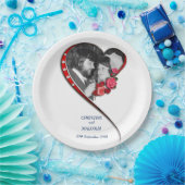 Swirling hart bruiloft papieren bordje (Feest)