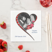 Swirling hart bruiloft servet (Insitu)