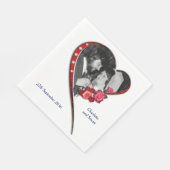 Swirling hart bruiloft servet (Hoek)