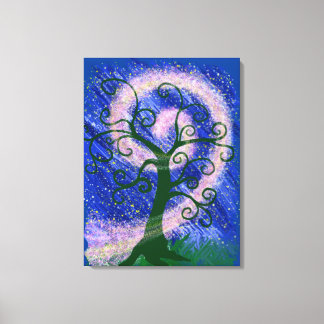 Swirling Magic Tree Canvas Afdruk