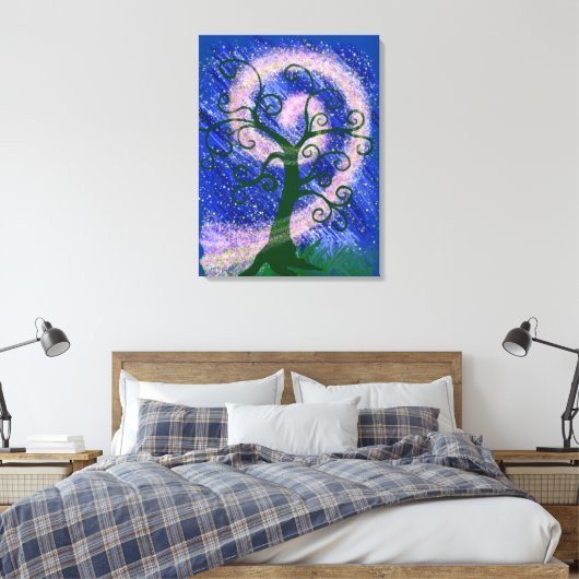 Swirling Magic Tree Canvas Afdruk (Insitu (Slaapkamer))