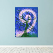 Swirling Magic Tree Canvas Afdruk (Insitu (Houten vloer))