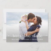 Swirling Script Wedding Save the Date Kaart (Voorkant)
