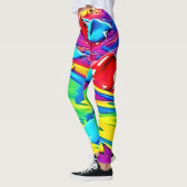 Swirling Vibrant Paint Art Leggings (Links)