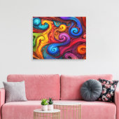Swirls Canvas Afdruk (Insitu (Woonkamer))