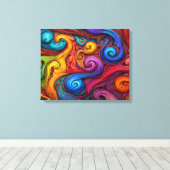 Swirls Canvas Afdruk (Insitu (Houten vloer))