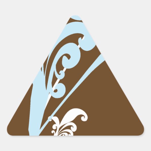 Swirls Driehoek Sticker (Voorkant)