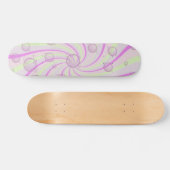 Swirls en Bubbles Roze Skateboard (Horizontaal)