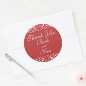 Swirls in Snoep Rood Dank u Sticker (Envelop)