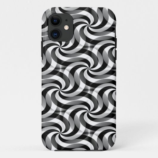 Swirls Pattern Art - zwart-wit Case-Mate iPhone Case (Achterkant)
