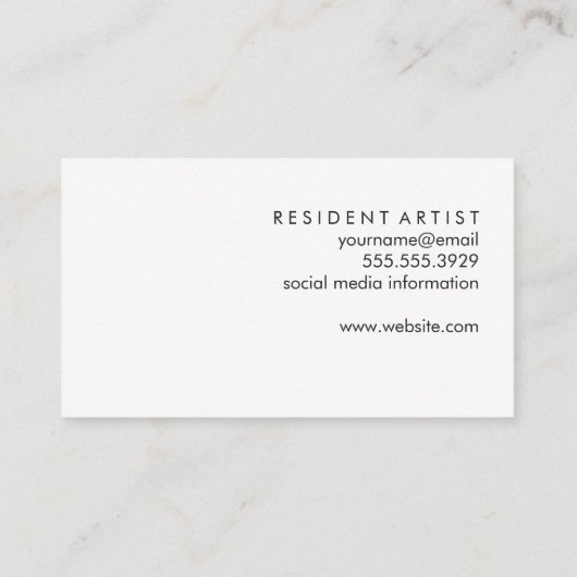 Swirls Pattern Visitekaartje (Achterkant)