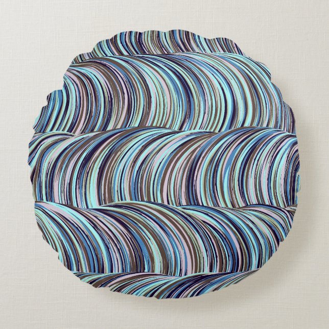 Swirls Rond Kussen (Voorkant)