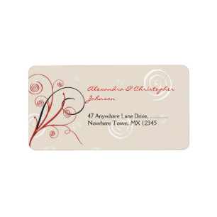 Swirls & Spirals Elegant Bruiloft Etiket