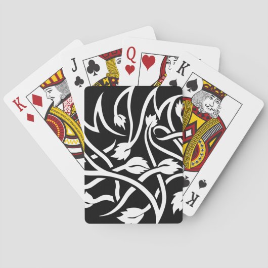 Swirls Tattoo witte speelkaarten (Achterkant)