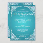  Swirls Turquoise Kaart (Voorkant / Achterkant)