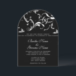 Swirls Wedding Invitation<br><div class="desc">Black and White Wedding Invitations With Your Photo Swirls Wedding Invitations - See more Swirls Save the Dates and Invitations-Black Funky Elegant Swirls Wedding Save the Date, Wedding Invitations, RSVP Response Cards, Direction Cards, Thank You Cards and more. Black Distressed with a little Paint Splat-If you would like a glossy...</div>