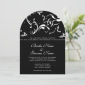 Swirls Wedding Invitation (Debout devant)
