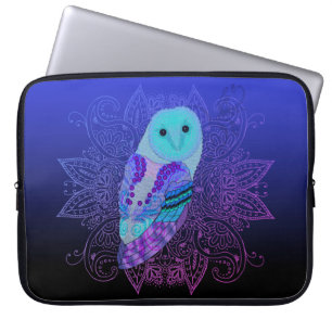 Swirly Barn Owl Laptop Sleeve