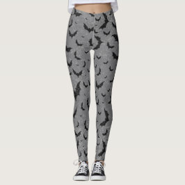 swirly bat swarm leggings