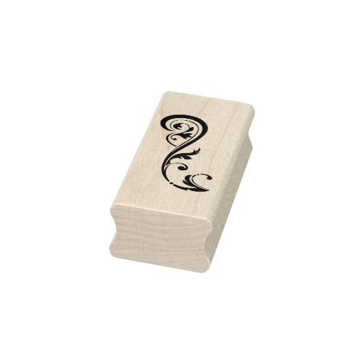 Swirly bloem motief kunst stempel (Stempel)