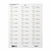 Swirly Blooms adreslabel Etiket (Full Sheet)