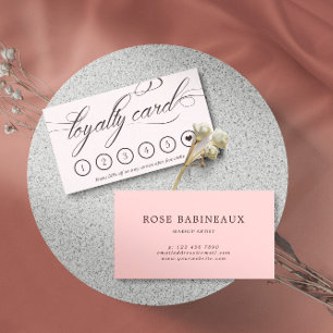 Swirly Calligraphy Loyalty Kaart Visitekaartje
