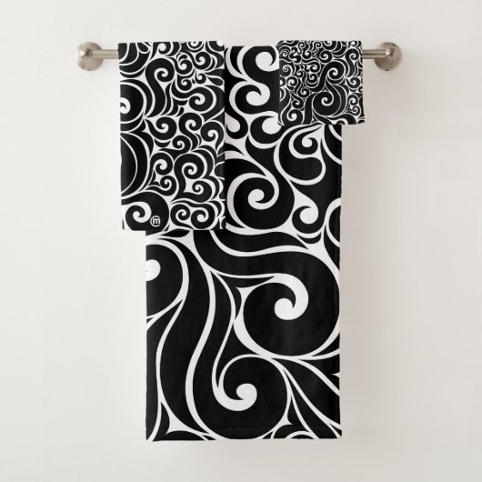 Swirly Design Bad Handdoek (Insitu)